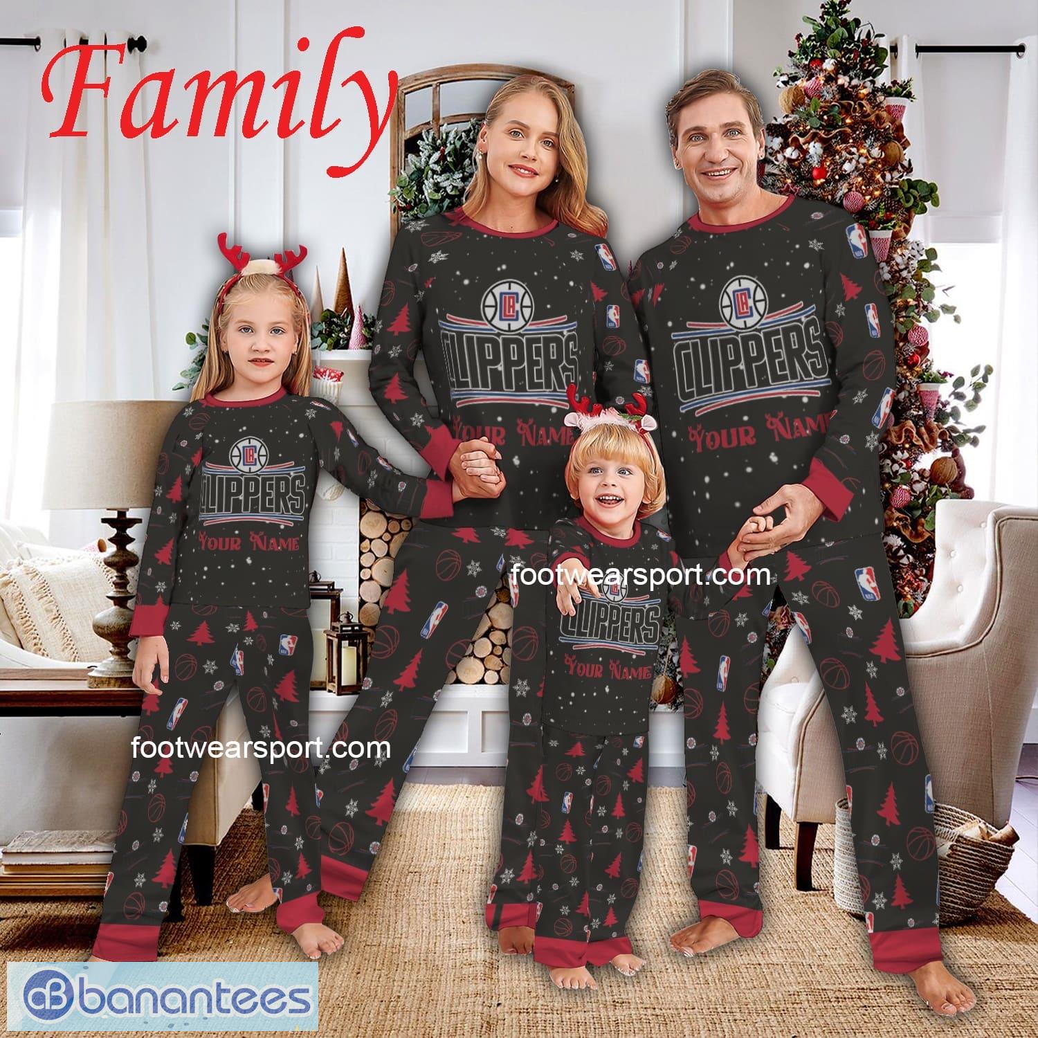 new pattern nba los angeles clippers christmas family pajamas set for men women kid image New Pattern NBA Los Angeles Clippers Christmas Family Pajamas Set For Men Women Kid - New Pattern NBA Los Angeles Clippers Christmas Family Pajamas Set For Men Women Kid