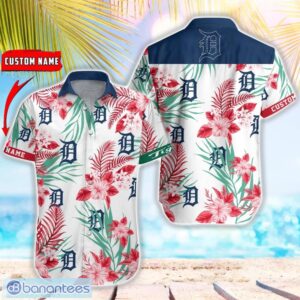 MLB Detroit Tigers Hawaiian Shirt Flower Baseball Shirt For Fans Product Photo 1