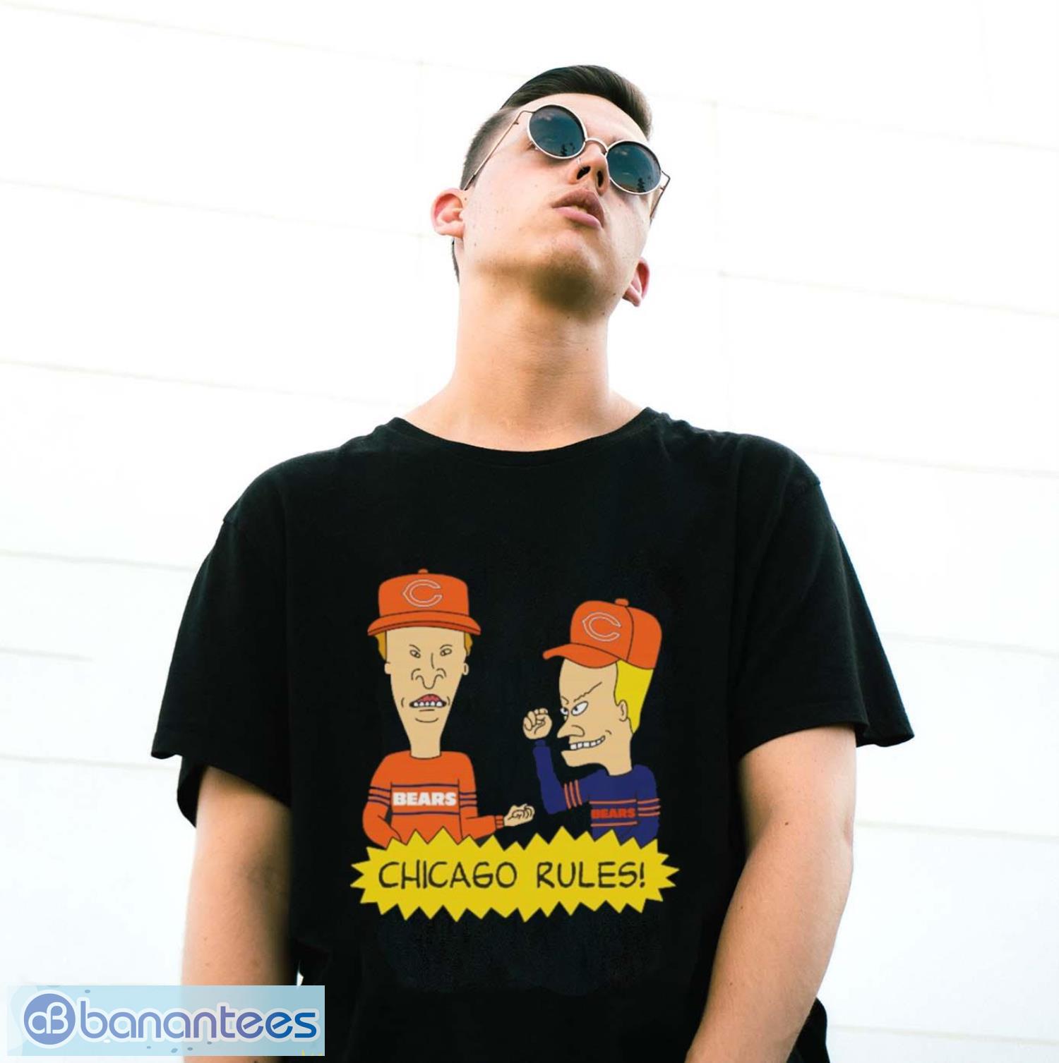 official beavis and butt head chicago bears rules nfl shirt 2 image Official beavis and Butt-Head Chicago Bears Rules NFL Shirt - G500 Gildan T-Shirt