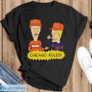 Official beavis and Butt-Head Chicago Bears Rules NFL Shirt - Black T-Shirt