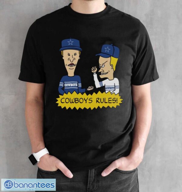 Official beavis and Butt-Head Dallas Cowboys Rules NFL T-Shirt - Black Unisex T-Shirt