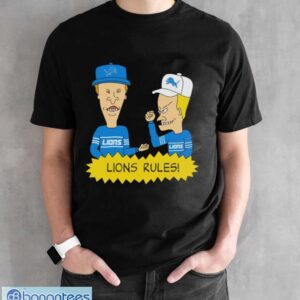 Official beavis and Butt-Head Detroit Lions Rules NFL Shirt - Black Unisex T-Shirt