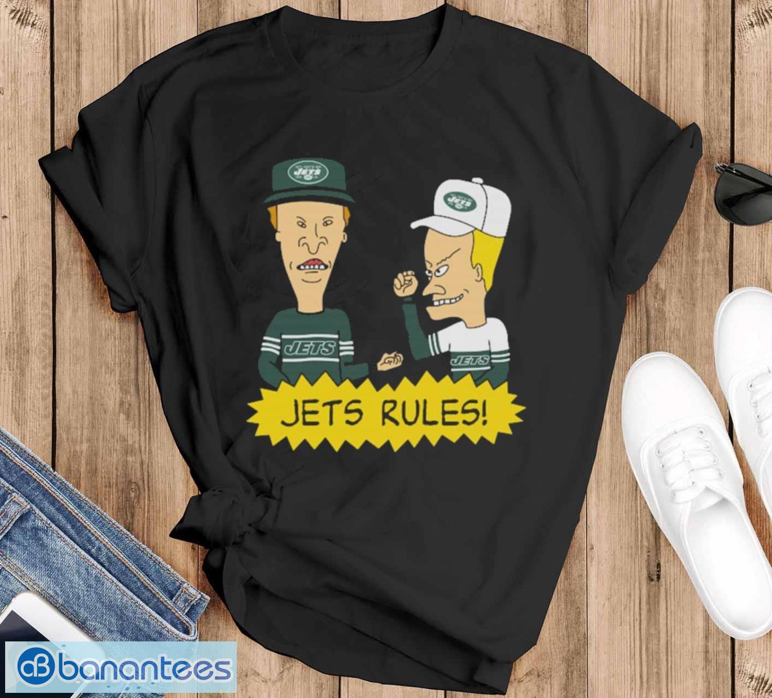 official beavis and butt head new york jets rules nfl shirt image Official beavis and Butt-Head New York Jets Rules NFL Shirt - Black T-Shirt