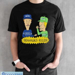 Official beavis and Butt-Head Seattle Seahawks Rules NFL Shirt - Black Unisex T-Shirt