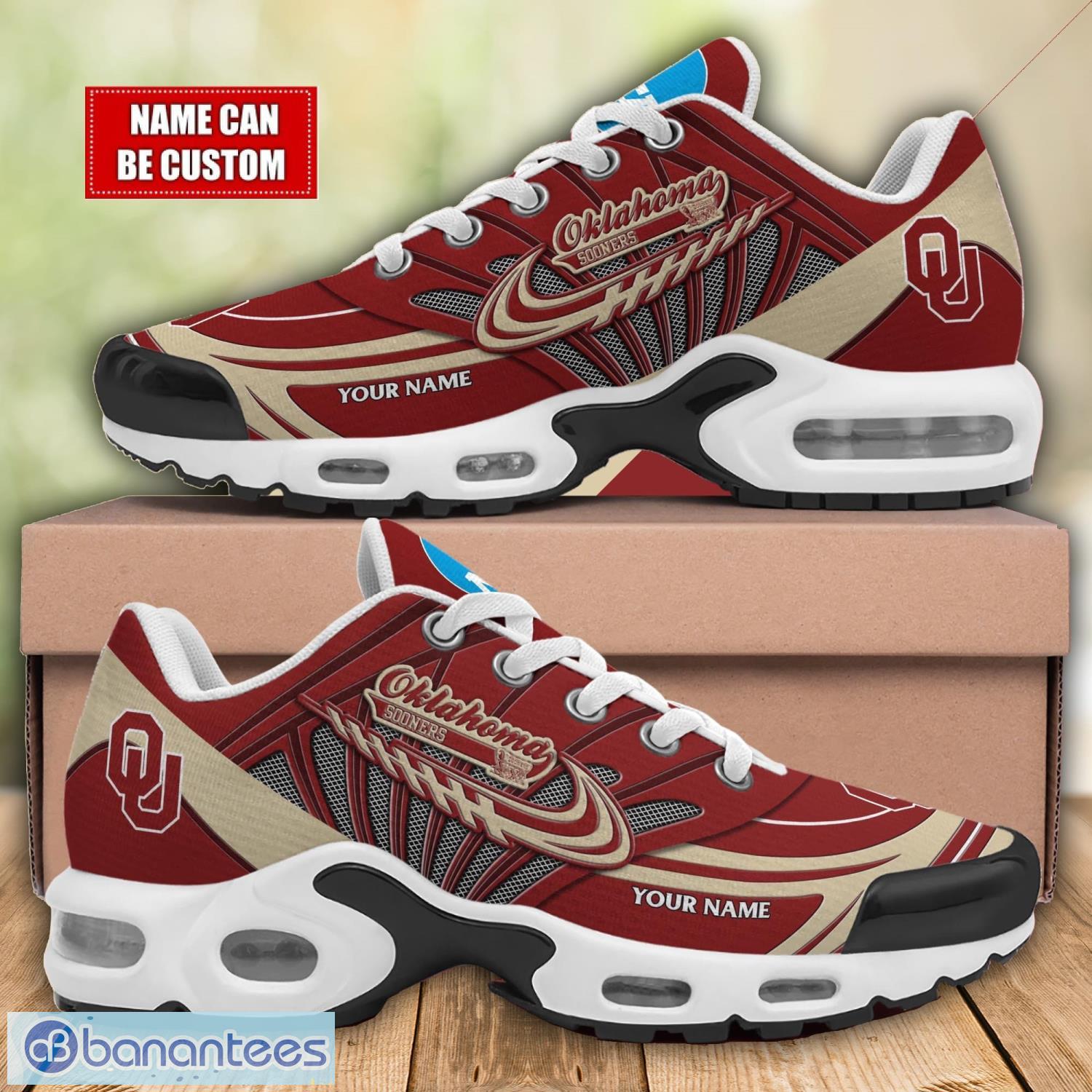 oklahoma sooners tn shoes air cushion sports shoes custom name gift ideas image Oklahoma Sooners TN Shoes Air Cushion Sports Shoes Custom Name Gift Ideas Product Photo 1