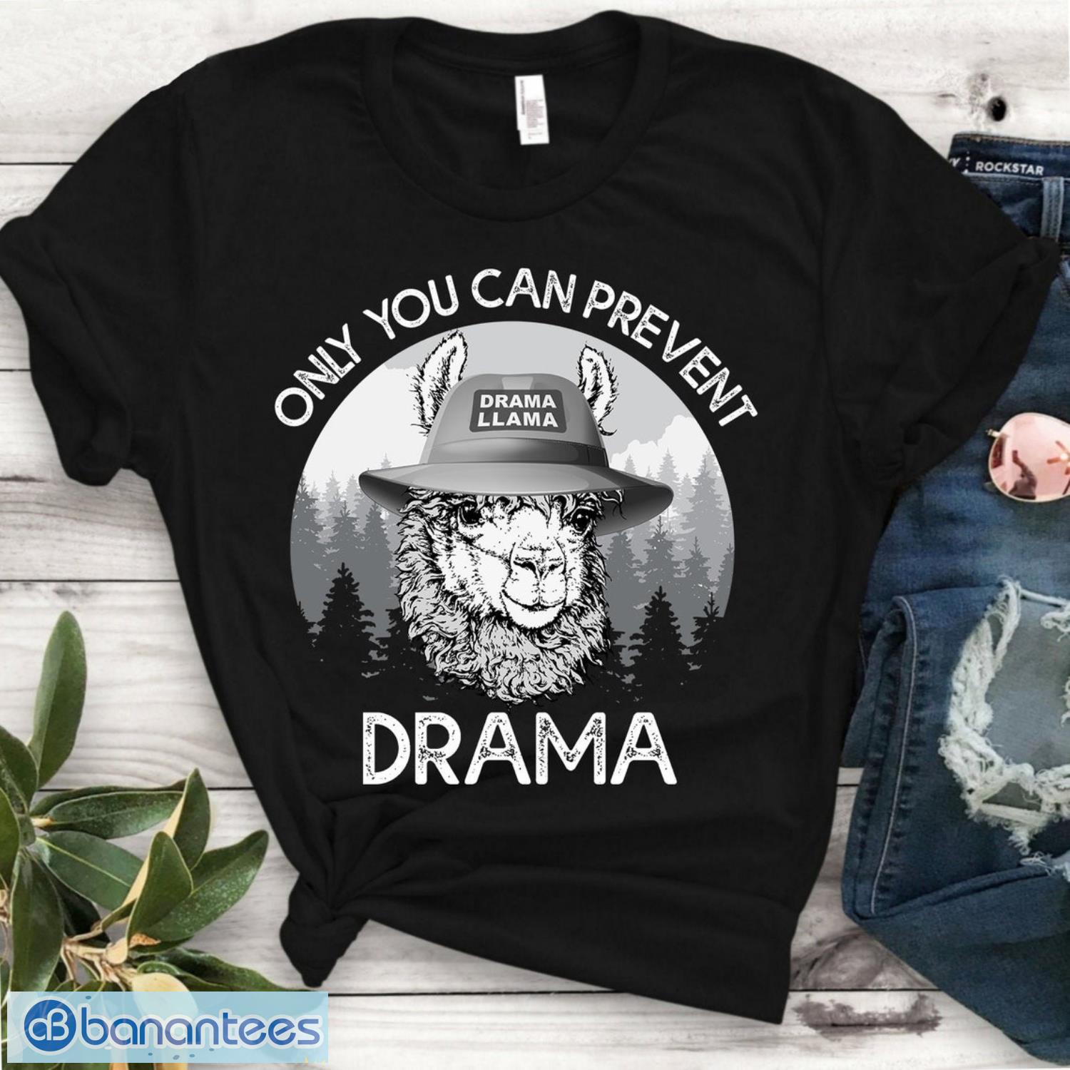 only you can prevent drama llama smokey parody bear super soft short sleeve unisex t shirt image Only You Can Prevent Drama Llama Smokey Parody Bear Super Soft Short-Sleeve Unisex T-Shirt Product Photo 1