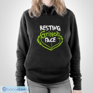 Resting Grinch Face Shirt, Merry Grinchmas T-Shirt, Grinch Christmas Shirt - Unisex Pullover Hoodie