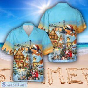 Merry Christmas Crane Hawaiian Shirt Product Photo 1