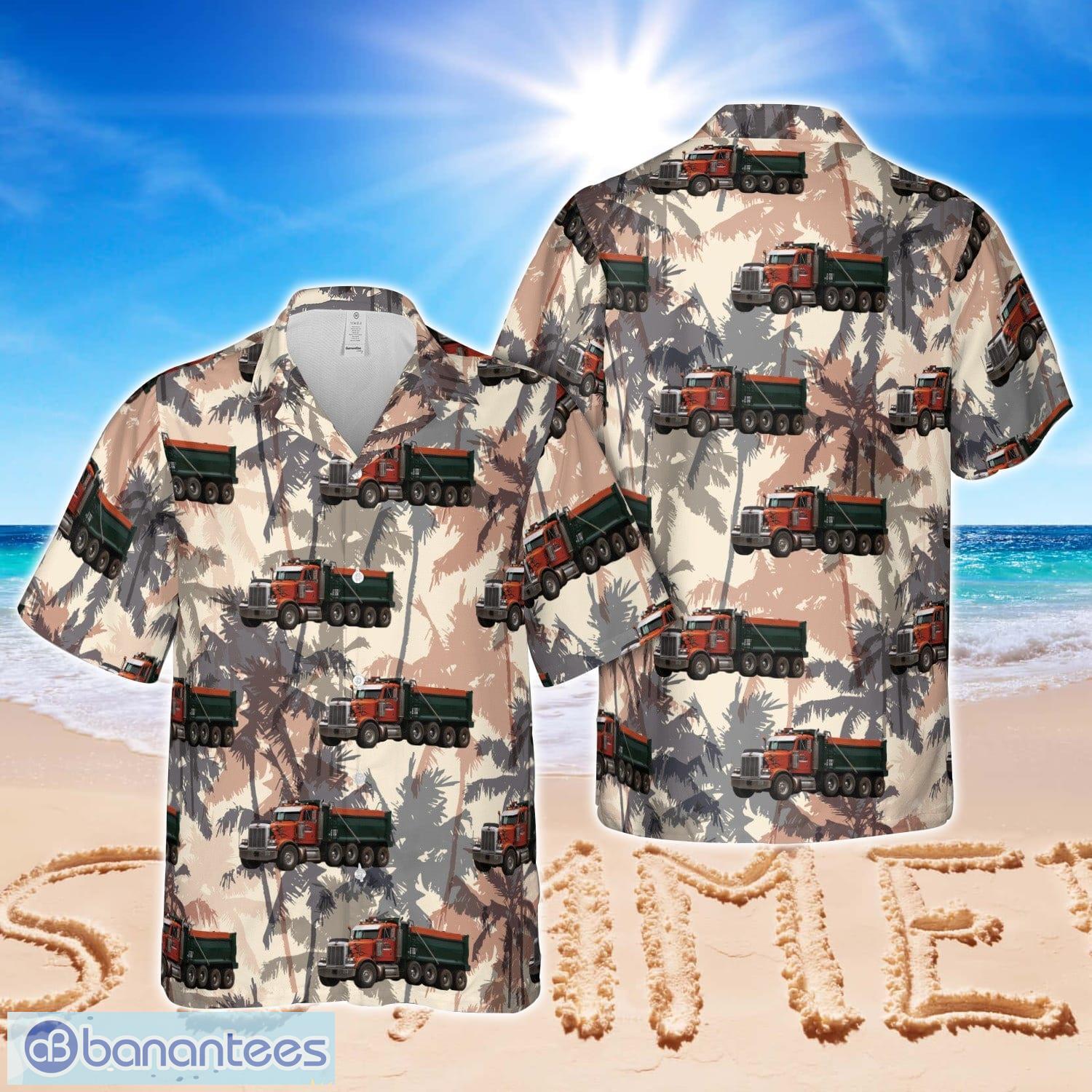 peterbilt dump truck hawaiian shirt aloha beach shirt image Peterbilt Dump Truck Hawaiian Shirt Aloha Beach Shirt Product Photo 1