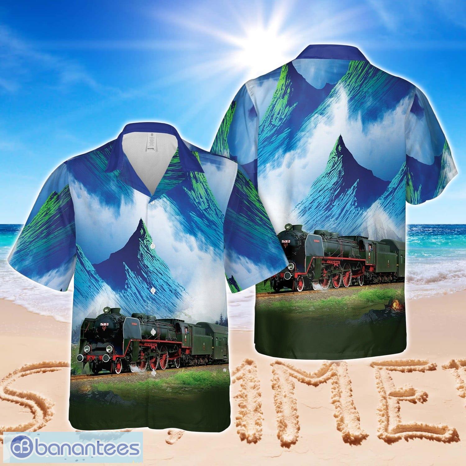 pm 36 2 pkp polish state railways steam 4 6 2 hawaiian shirt aloha beach shirt image Pm 36-2 PKP - Polish State Railways Steam 4-6-2 Hawaiian Shirt Aloha Beach Shirt Product Photo 1