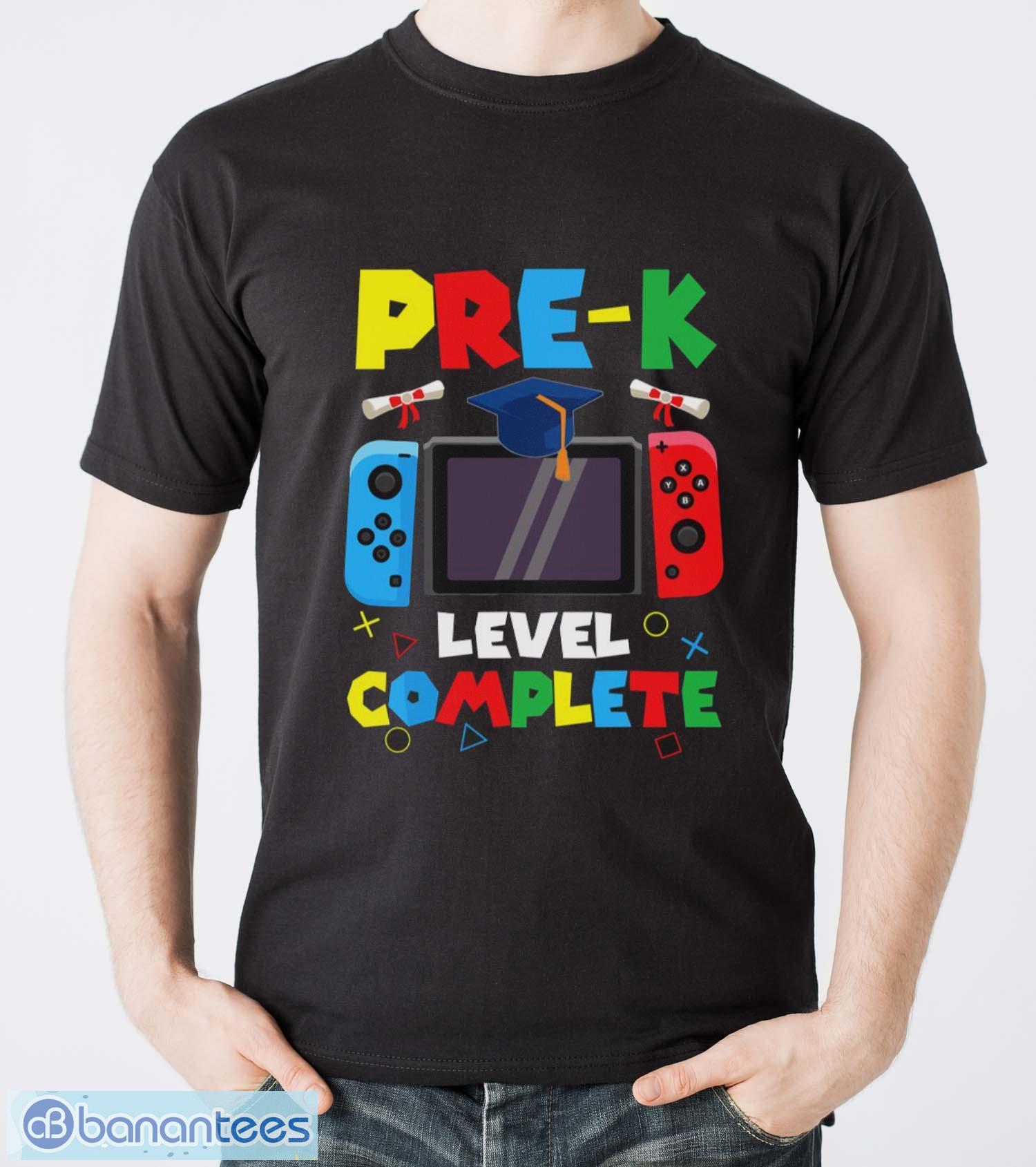 pre k level complete gamer class of 2024 prek graduation shirt image Pre-K Level Complete Gamer Class Of 2024 PreK Graduation Shirt - Men T-Shirt