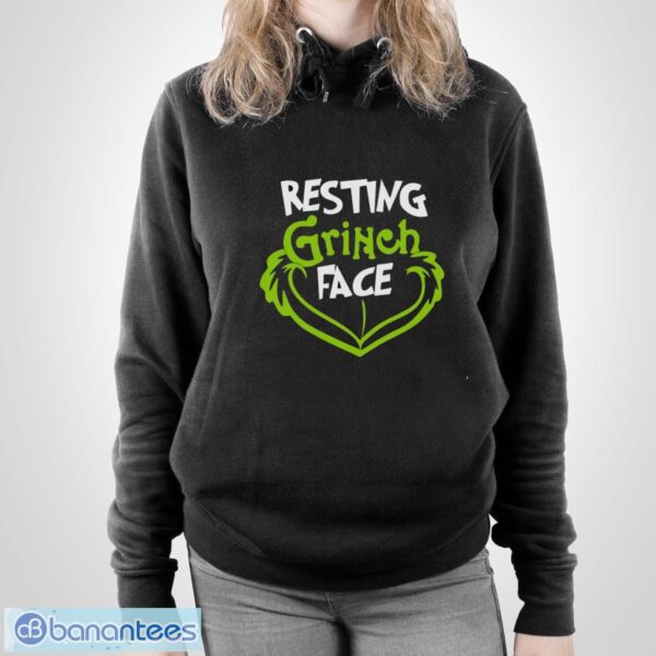 Resting Grinch Face Shirt, Merry Grinchmas T-Shirt, Grinch Christmas Shirt - Unisex Pullover Hoodie