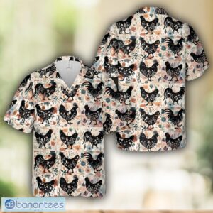 Retro Boho Chicken Hawaiian Shirt Beach Shirt Product Photo 1