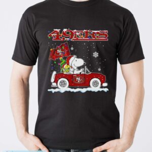 San Francisco 49ers Snoopy And Woodstock Driving Car Shirt Sweatshirt Hoodie - Men T-Shirt