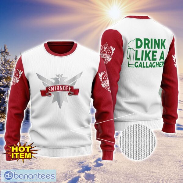 Smirnoff Vodka Like A Gallagher Patrick Day 3D Print Sweater Christmas Gift Holiday Sweater Product Photo 1
