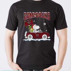 South Carolina Gamecocks Snoopy And Woodstock Driving Car Shirt Sweatshirt Hoodie - Men T-Shirt