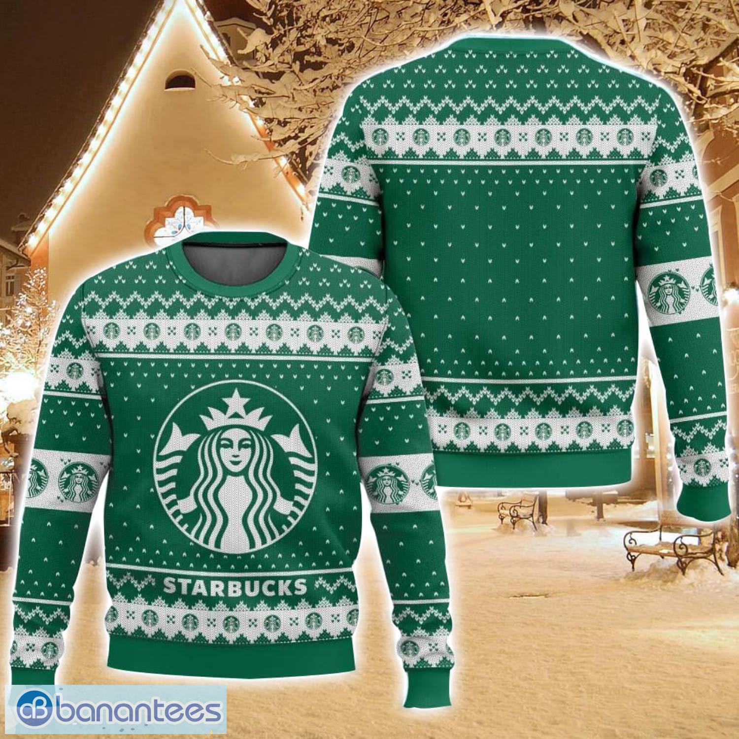 starbucks ugly christmas sweater for men and women christmas holiday gift family gift image Starbucks Ugly Christmas Sweater For Men And Women Christmas Holiday Gift Family Gift Product Photo 1