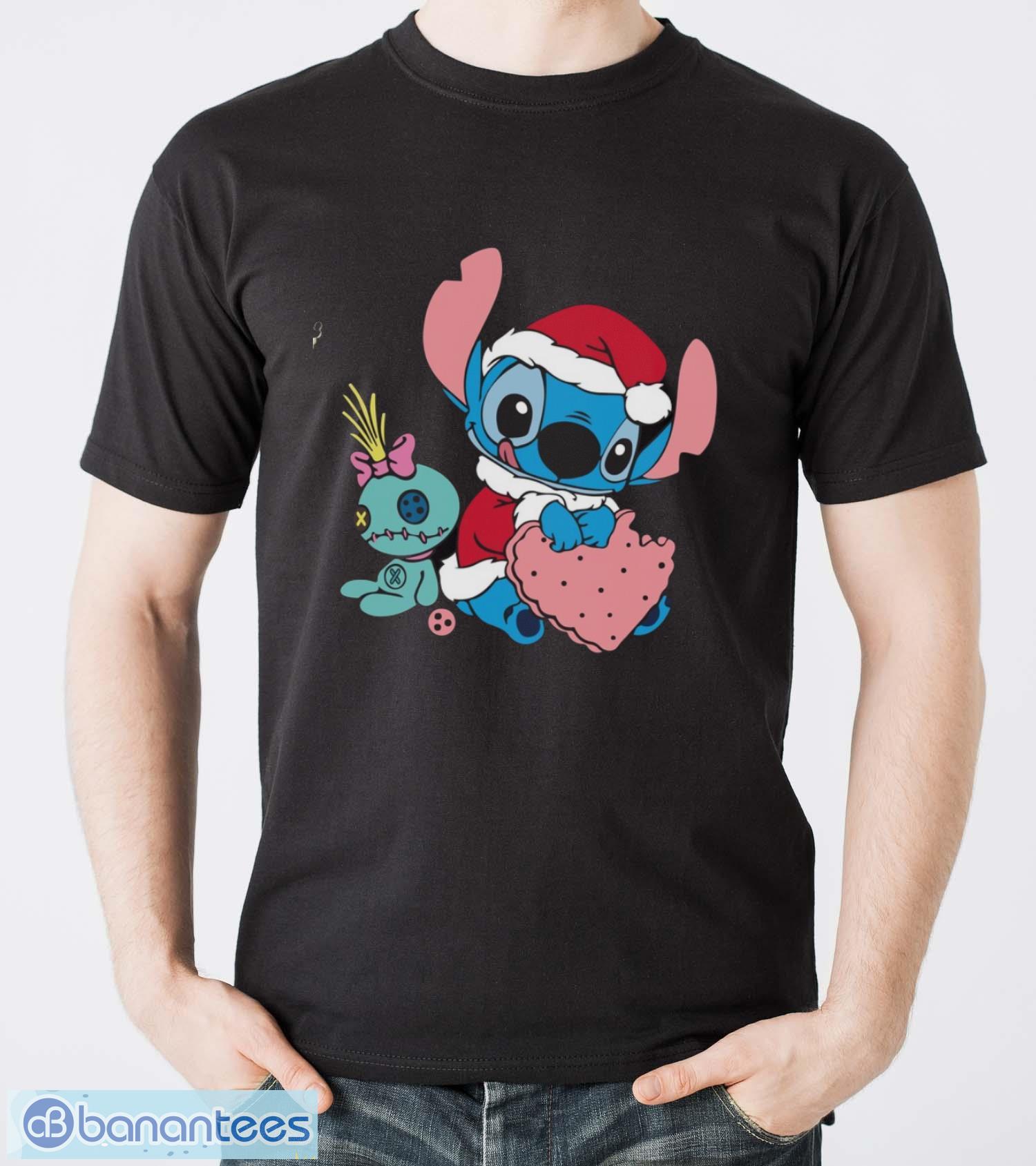 stitch christmas shirt disney stitch xmas tree and santa hat shirt image Stitch Christmas Shirt, Disney Stitch Xmas Tree and Santa Hat Shirt - Men T-Shirt