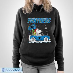 Carolina Panthers Snoopy And Woodstock Driving Car Shirt Sweatshirt Hoodie - Unisex Pullover Hoodie
