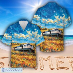 Burlington Northern Santa Fe 6141(ES44AC) Hawaiian Shirt Beach Summer Shirt Product Photo 1