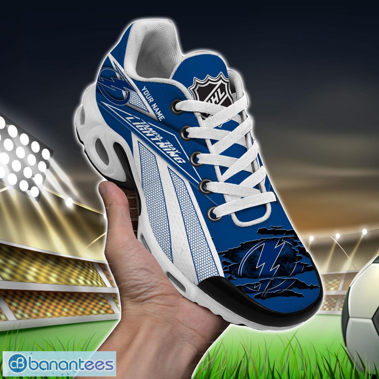 tampa bay lightning air cushion sports shoes custom name gift tn shoes sneakers for fans men women shoes image Tampa Bay Lightning Air Cushion Sports Shoes Custom Name Gift TN Shoes Sneakers For Fans Men Women Shoes Product Photo 1