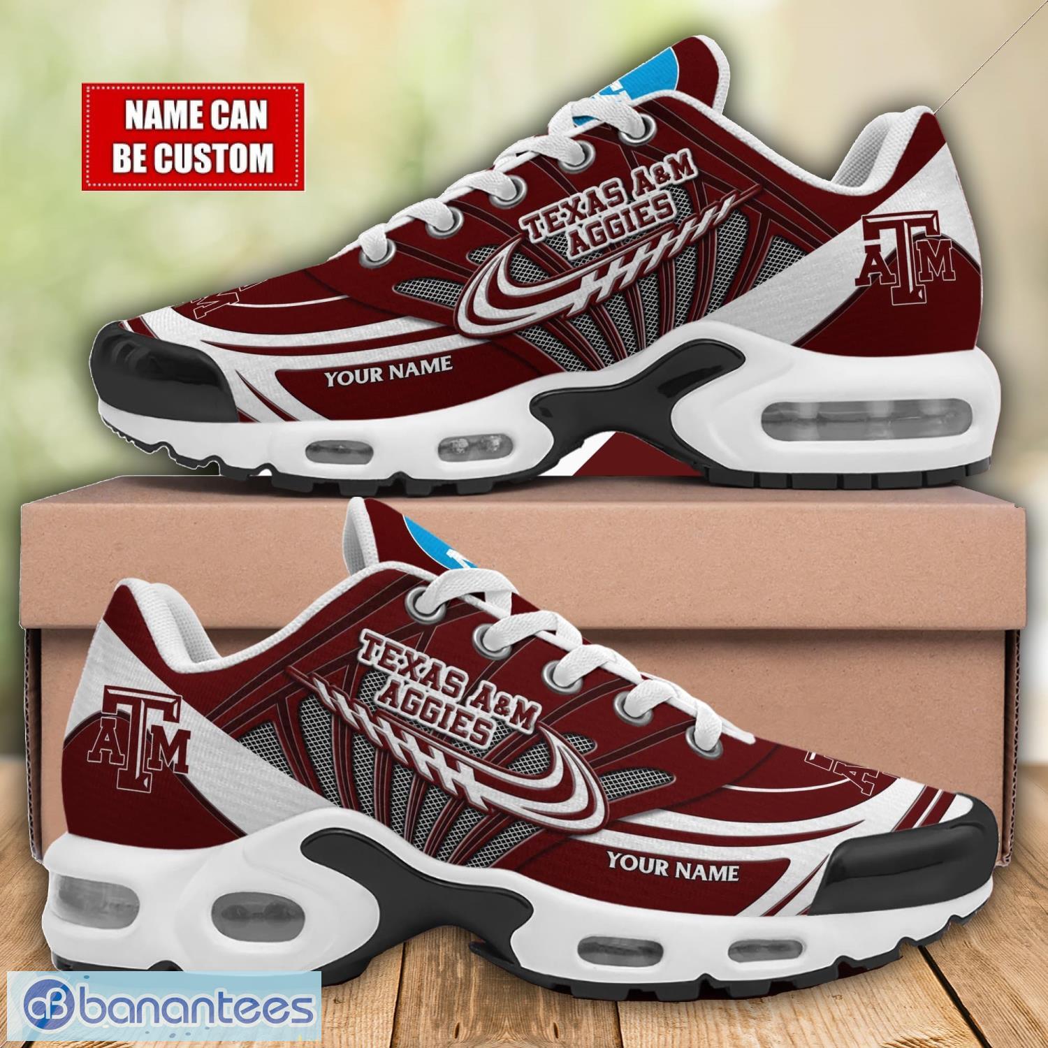 texas aampm aggies tn shoes air cushion sports shoes custom name gift ideas image Texas A&M Aggies TN Shoes Air Cushion Sports Shoes Custom Name Gift Ideas Product Photo 1