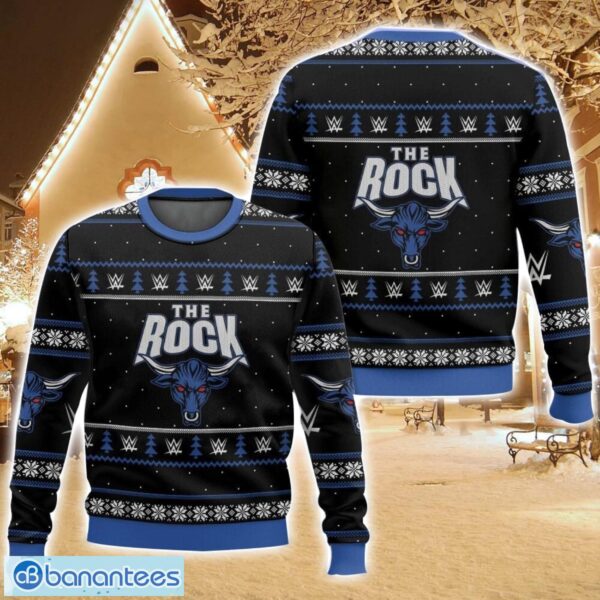 The Rock WWE Ugly Christmas Sweater Christmas Gift For Family Holiday Gift Product Photo 1