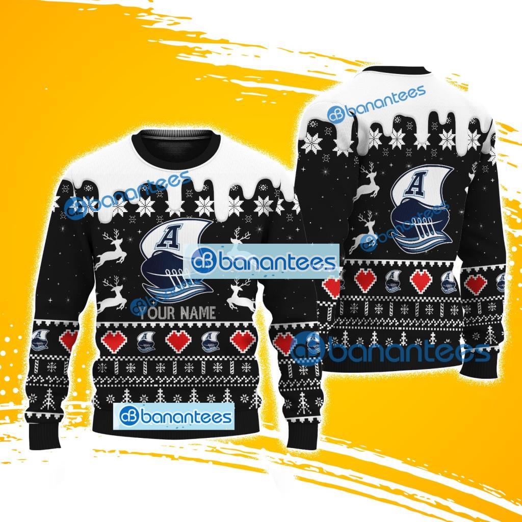 toronto argonauts logo custom name ugly sweater merry christmas gift for men women image Toronto Argonauts Logo Custom Name Ugly Sweater Merry Christmas Gift For Men Women Product Photo 1