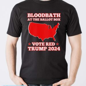 Trump Bloodbath At The Ballot Box 2024 Vote Red USA Map MAGA Shirt - Men T-Shirt