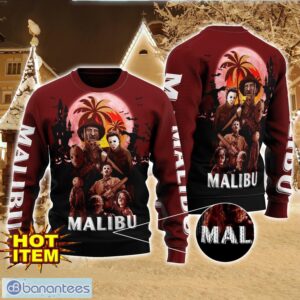 Malibu Rum Horror Halloween Night All Over Print Sweater Halloween Sweater Gift Ideas Product Photo 1
