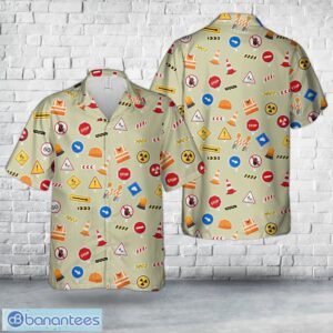 Highway Construction Signs Hawaiian Shirt Aloha Beach Shirt Product Photo 1