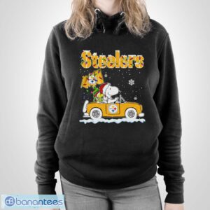 Pittsburgh Steelers Snoopy And Woodstock Driving Car Shirt Sweatshirt Hoodie - Unisex Pullover Hoodie