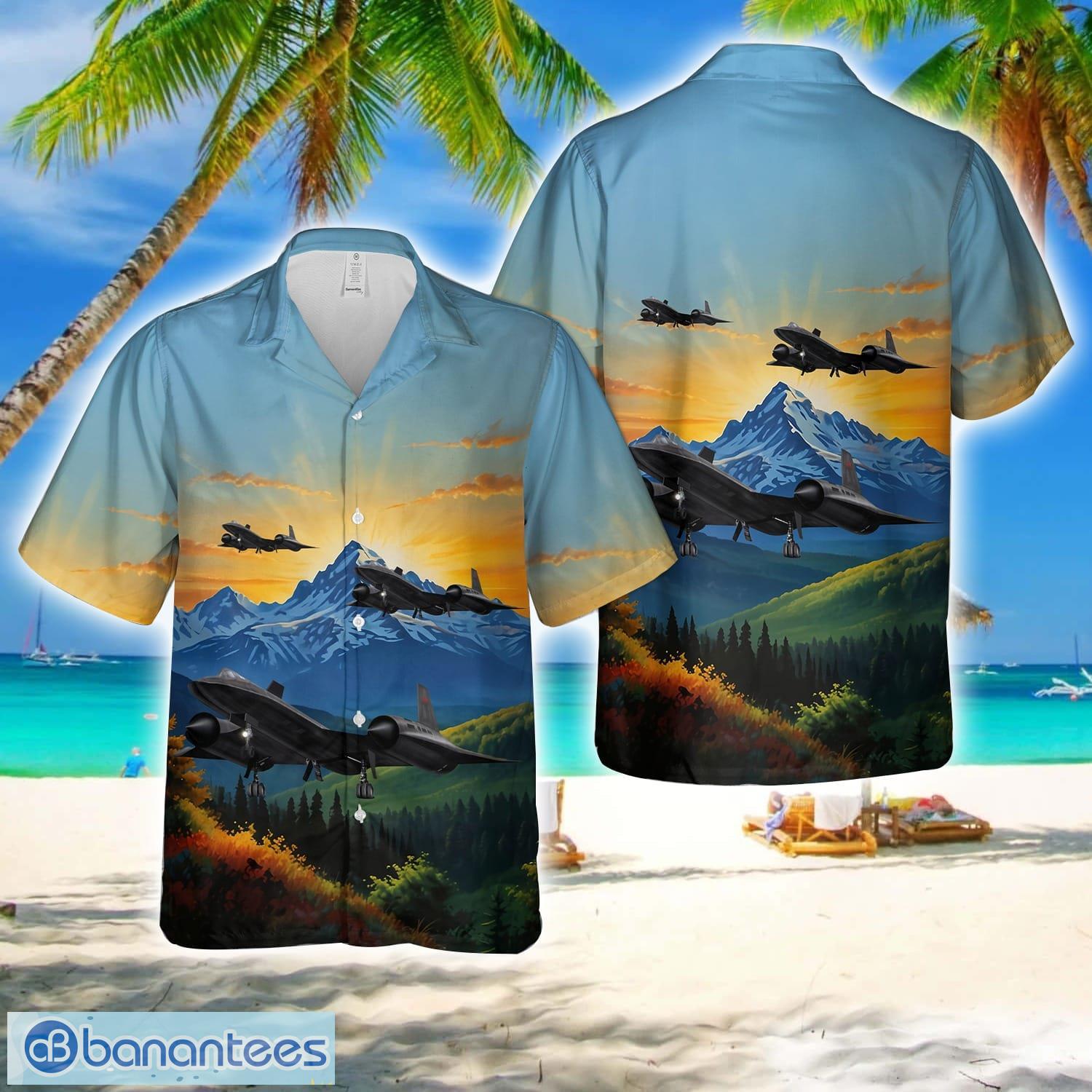 us air force sr 71a blackbird return of the habu hawaiian shirt beach shirt image US Air Force SR-71A Blackbird Return of the HABU Hawaiian Shirt Beach Shirt Product Photo 1