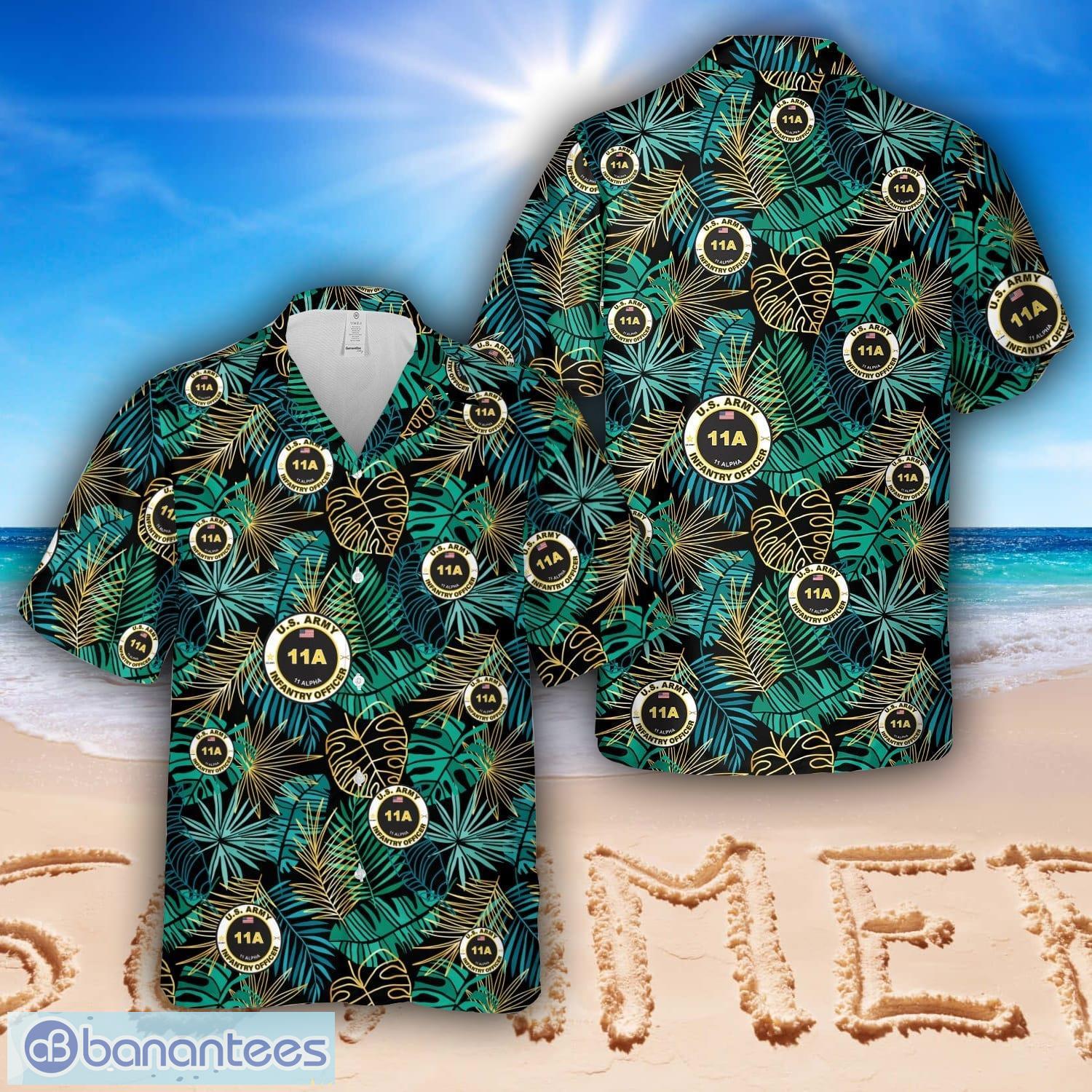 us army 11a infantry officer hawaiian shirt beach summer shirt image US Army 11A Infantry Officer Hawaiian Shirt Beach Summer Shirt Product Photo 1