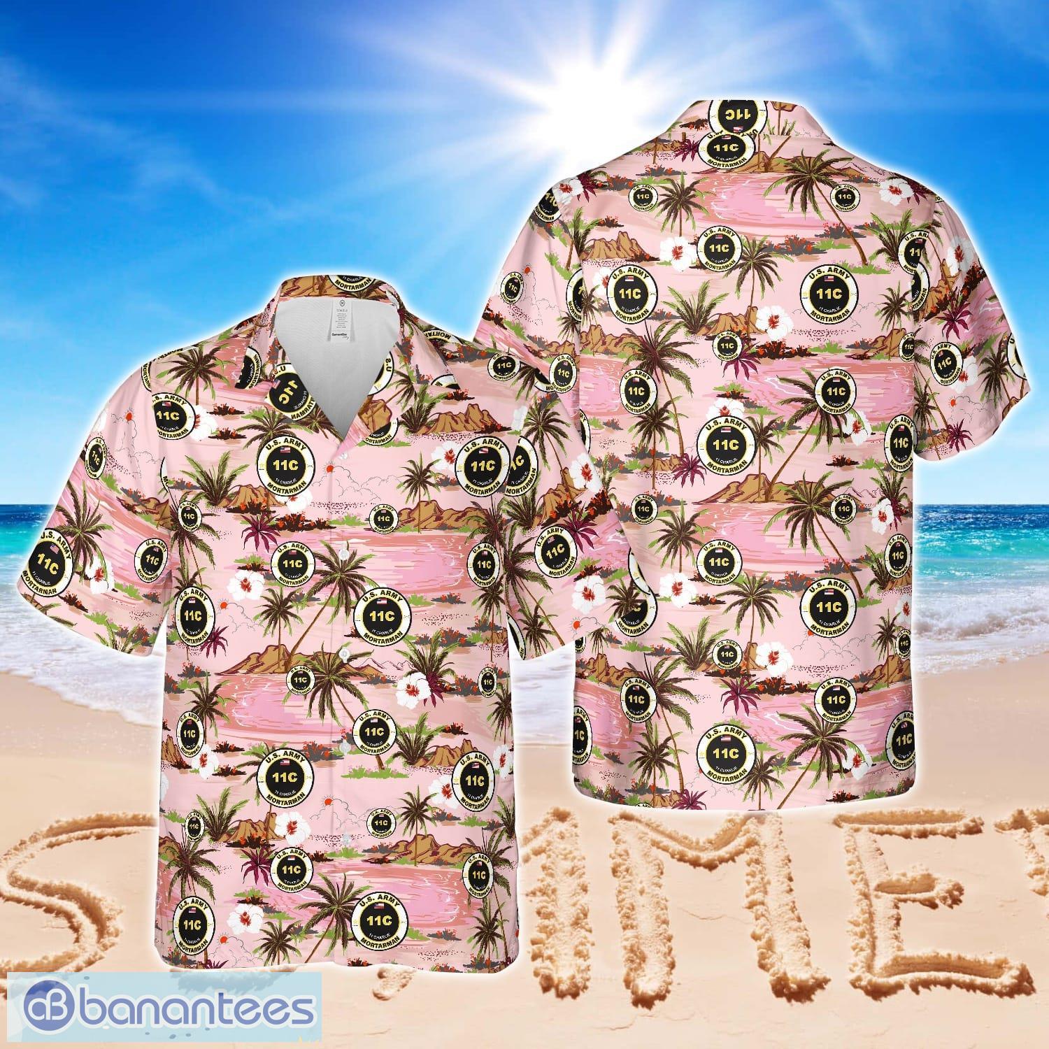 us army 11c indirect fire infantryman hawaiian shirt beach summer shirt image US Army 11C Indirect Fire Infantryman Hawaiian Shirt Beach Summer Shirt Product Photo 1