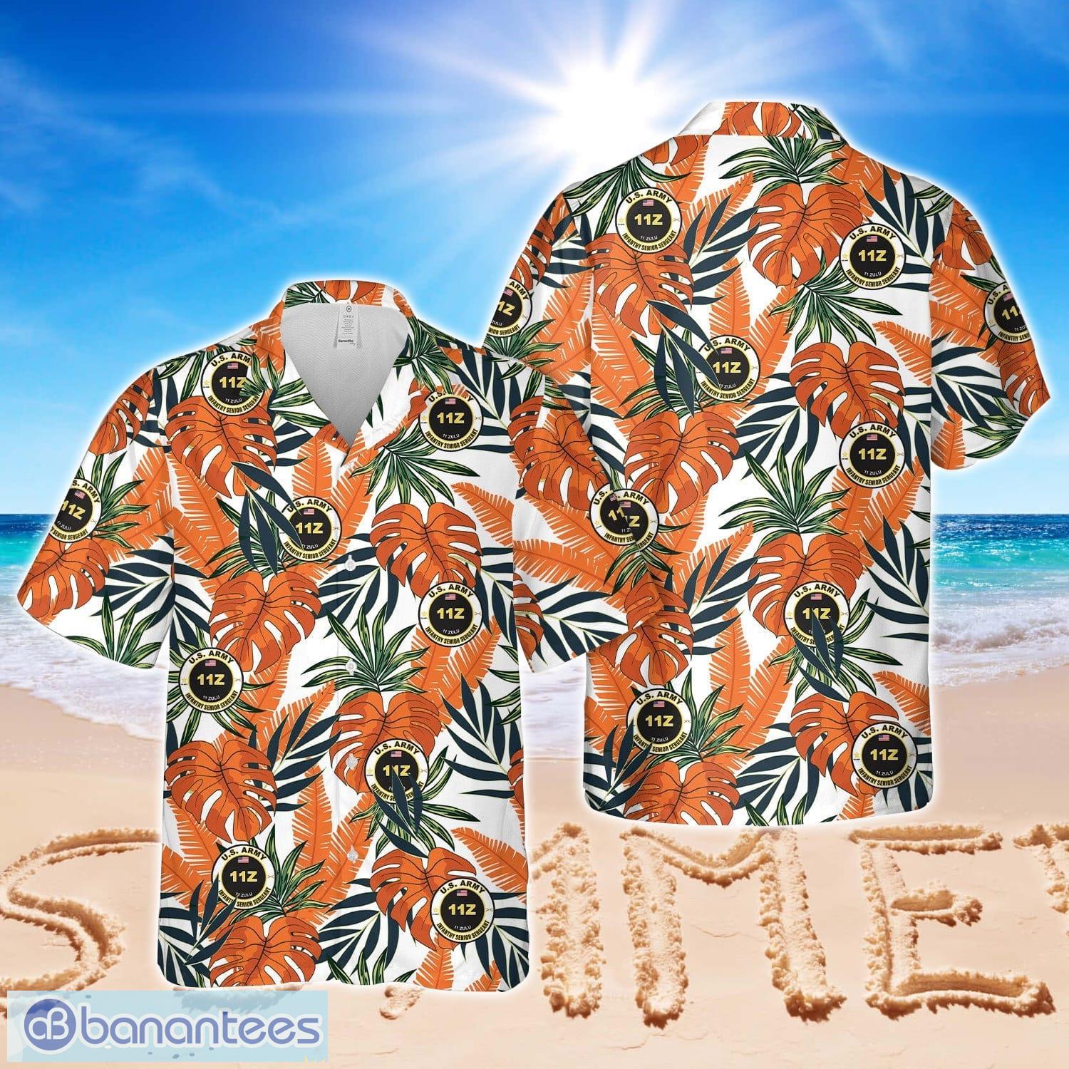us army 11z infantry senior sergeant hawaiian shirt beach summer shirt image US Army 11Z Infantry Senior Sergeant Hawaiian Shirt Beach Summer Shirt Product Photo 1