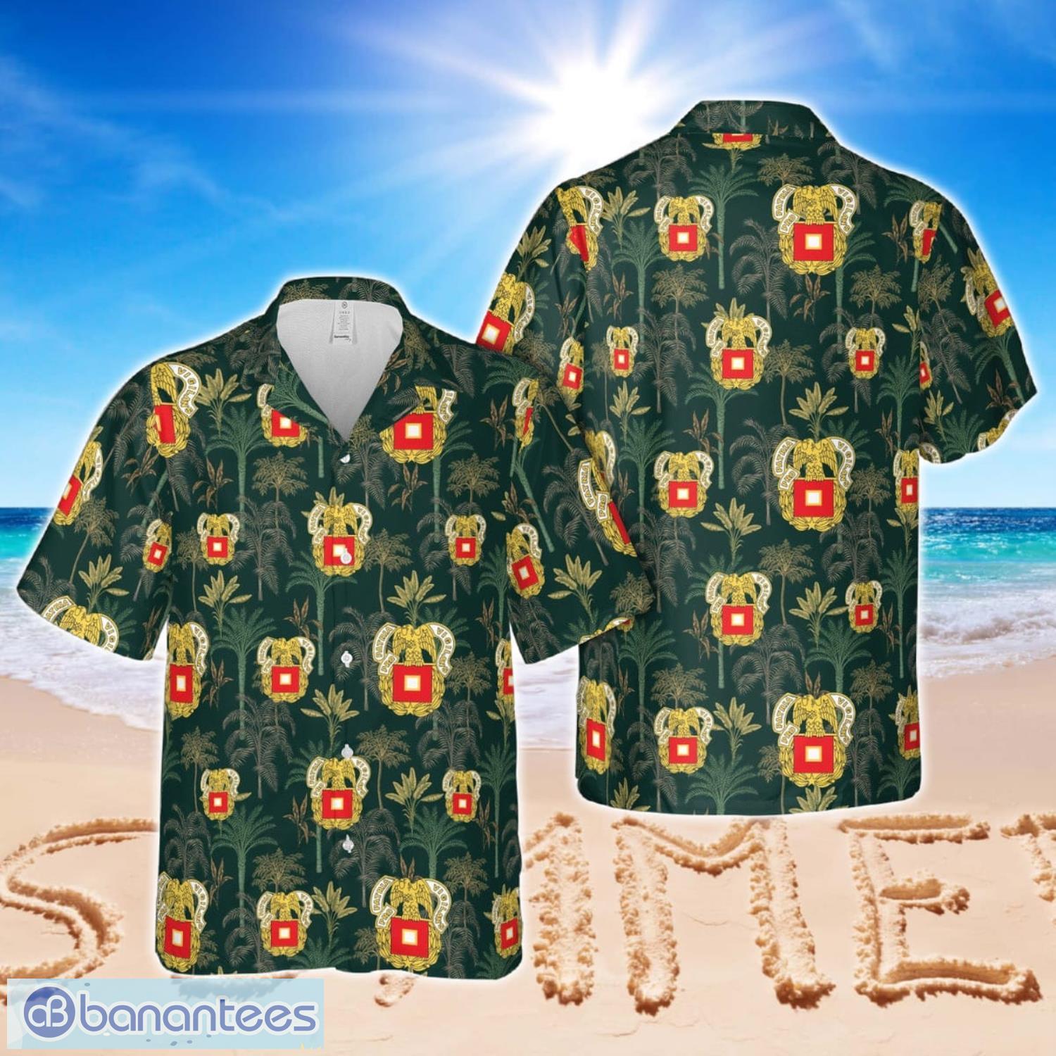 us army signal corps regimental insignia hawaiian shirt beach summer shirt image US Army Signal Corps Regimental Insignia Hawaiian Shirt Beach Summer Shirt Product Photo 1
