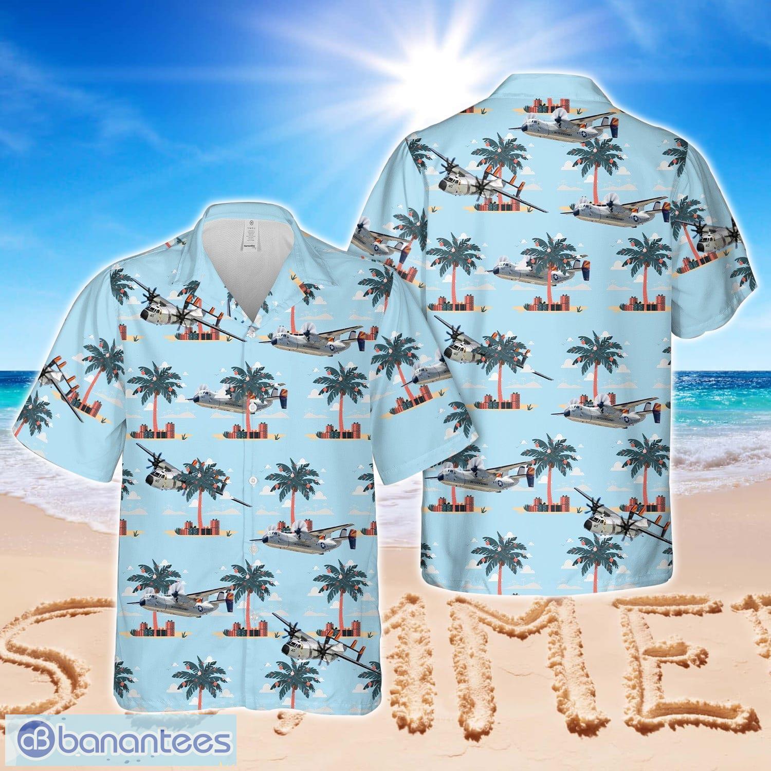 us navy c 2 greyhound christmas hawaiian shirt beach summer shirt image US Navy C-2 Greyhound Christmas Hawaiian Shirt Beach Summer Shirt Product Photo 1