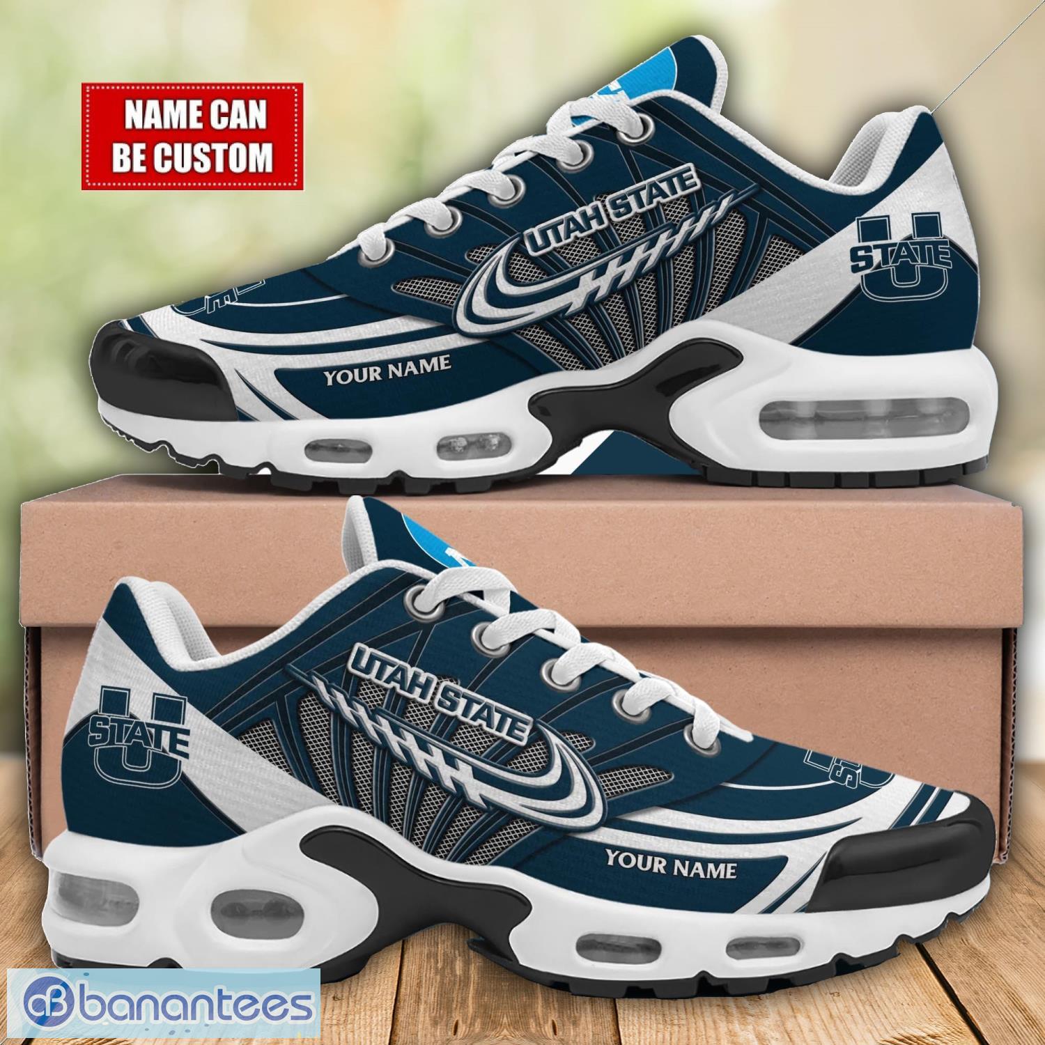 utah state aggies tn shoes air cushion sports shoes custom name gift ideas image Utah State Aggies TN Shoes Air Cushion Sports Shoes Custom Name Gift Ideas Product Photo 1