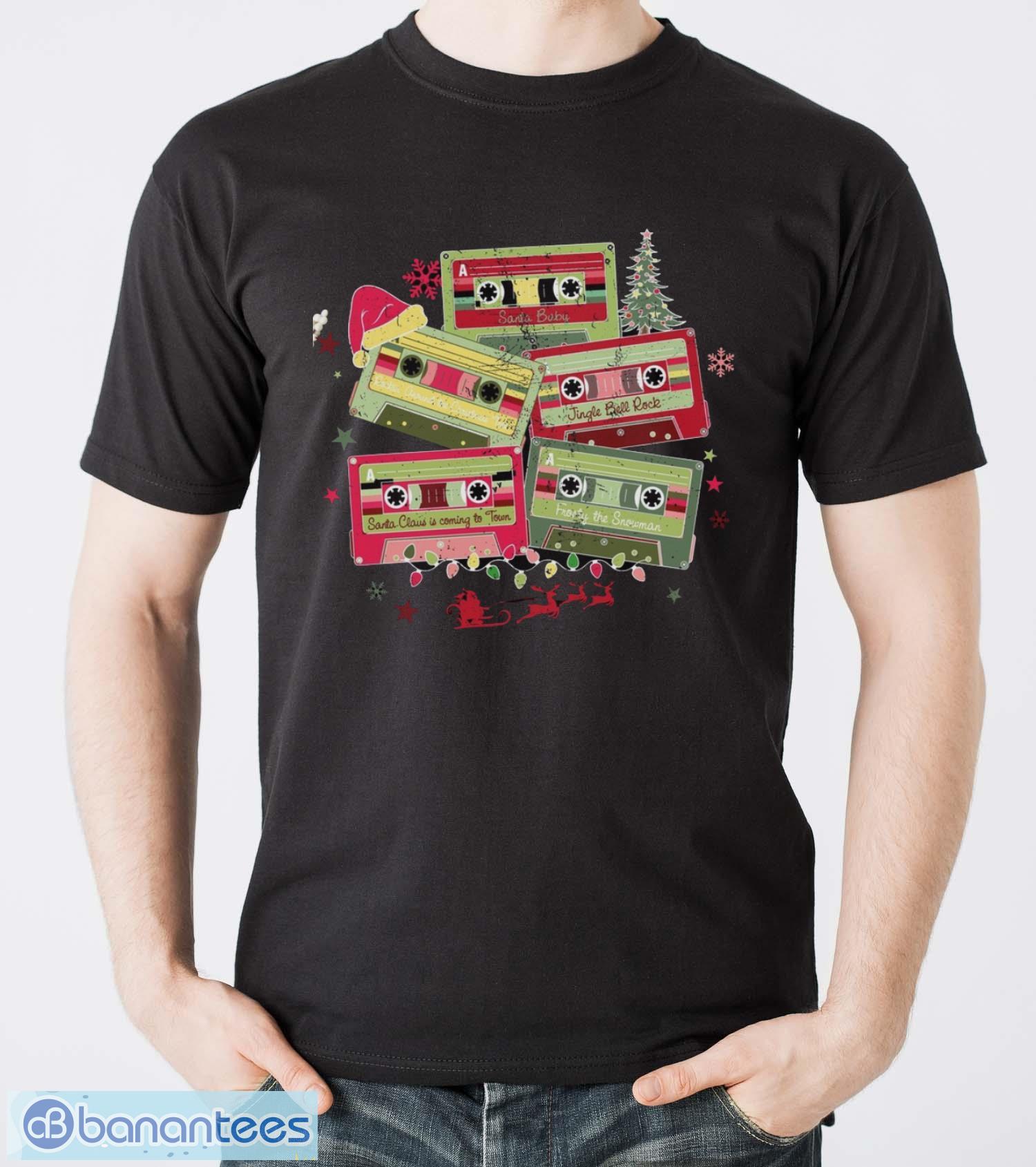 vintage christmas cassette tapes shirt christmas music shirt image Vintage Christmas Cassette Tapes Shirt, Christmas Music Shirt - Men T-Shirt