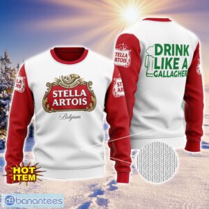 Stella Artois Drink Like A Gallagher Patrick Day 3D Print Sweater Christmas Gift Holiday Sweater Product Photo 1