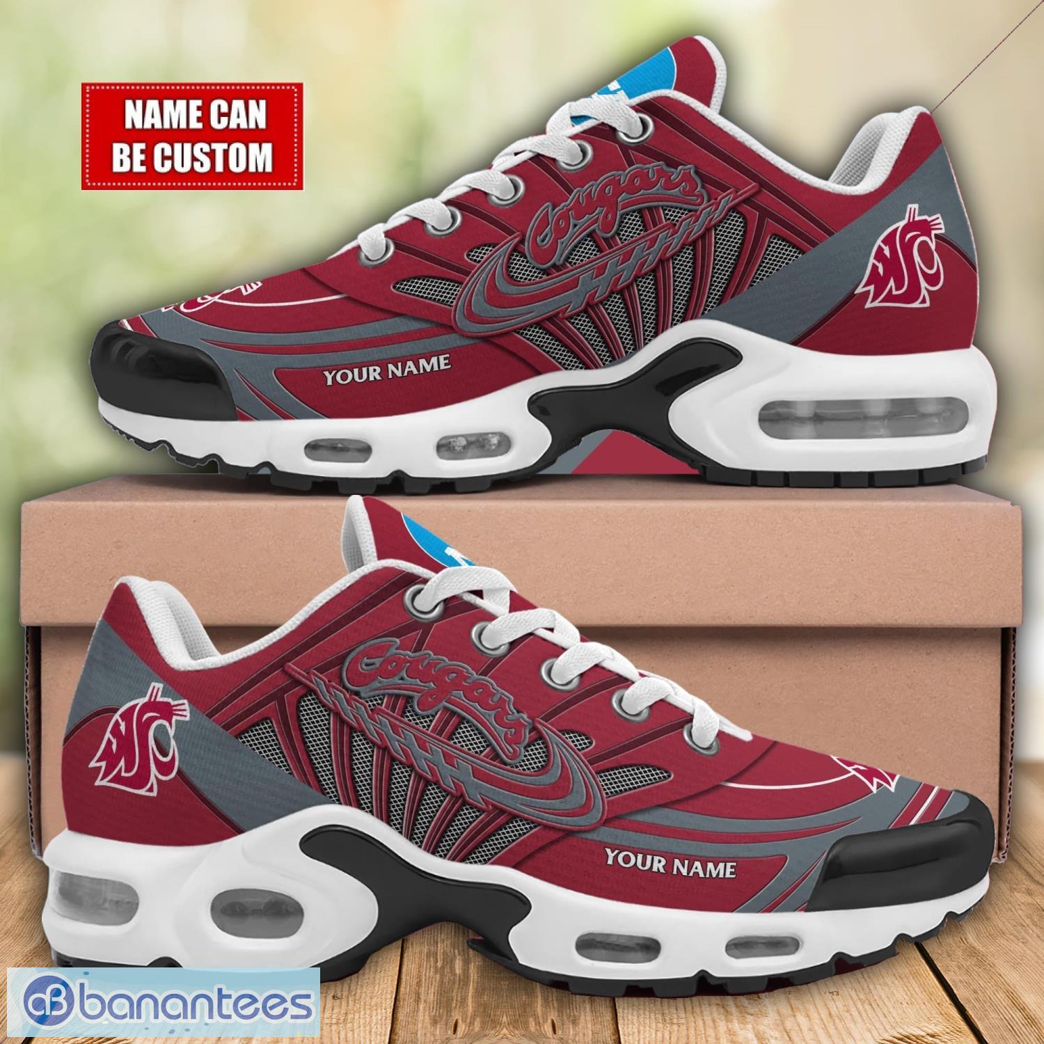 washington state cougars tn shoes air cushion sports shoes custom name gift ideas image Washington State Cougars TN Shoes Air Cushion Sports Shoes Custom Name Gift Ideas Product Photo 1