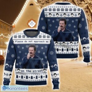Ron Swanson, Parks and Recreation Christmas Ugly Christmas Sweater For Men And Women Christmas Holiday Gift Family Gift Product Photo 1