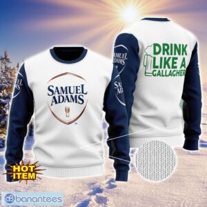 Samuel Adams Drink Like A Gallagher Patrick Day 3D Print Sweater Christmas Gift Holiday Sweater Product Photo 1