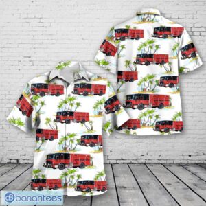 Lake In The Hills, Illinois, Algonquin-Lake in the Hills Fire Protection District Engine 142 3D Hawaiian Shirt Product Photo 1