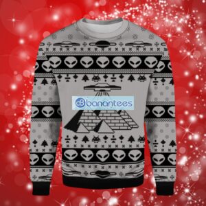 Ancient Alien Pyramid Ugly Christmas Sweater Full Over Print Product Photo 1