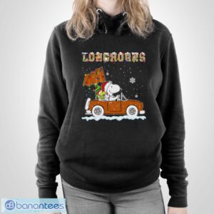 Texas Longhorns Snoopy And Woodstock Driving Car Shirt Sweatshirt Hoodie - Unisex Pullover Hoodie