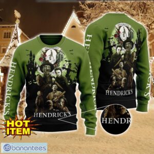 Hendrick's Gin Horror Halloween Night All Over Print Sweater Halloween Sweater Gift Ideas Product Photo 1