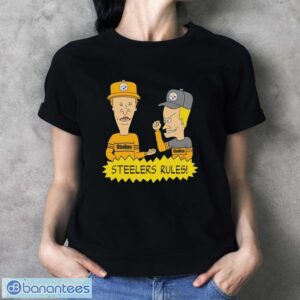 Beavis and Butt-Head Pittsburgh Steelers Rules T-Shirt - Ladies T-Shirt