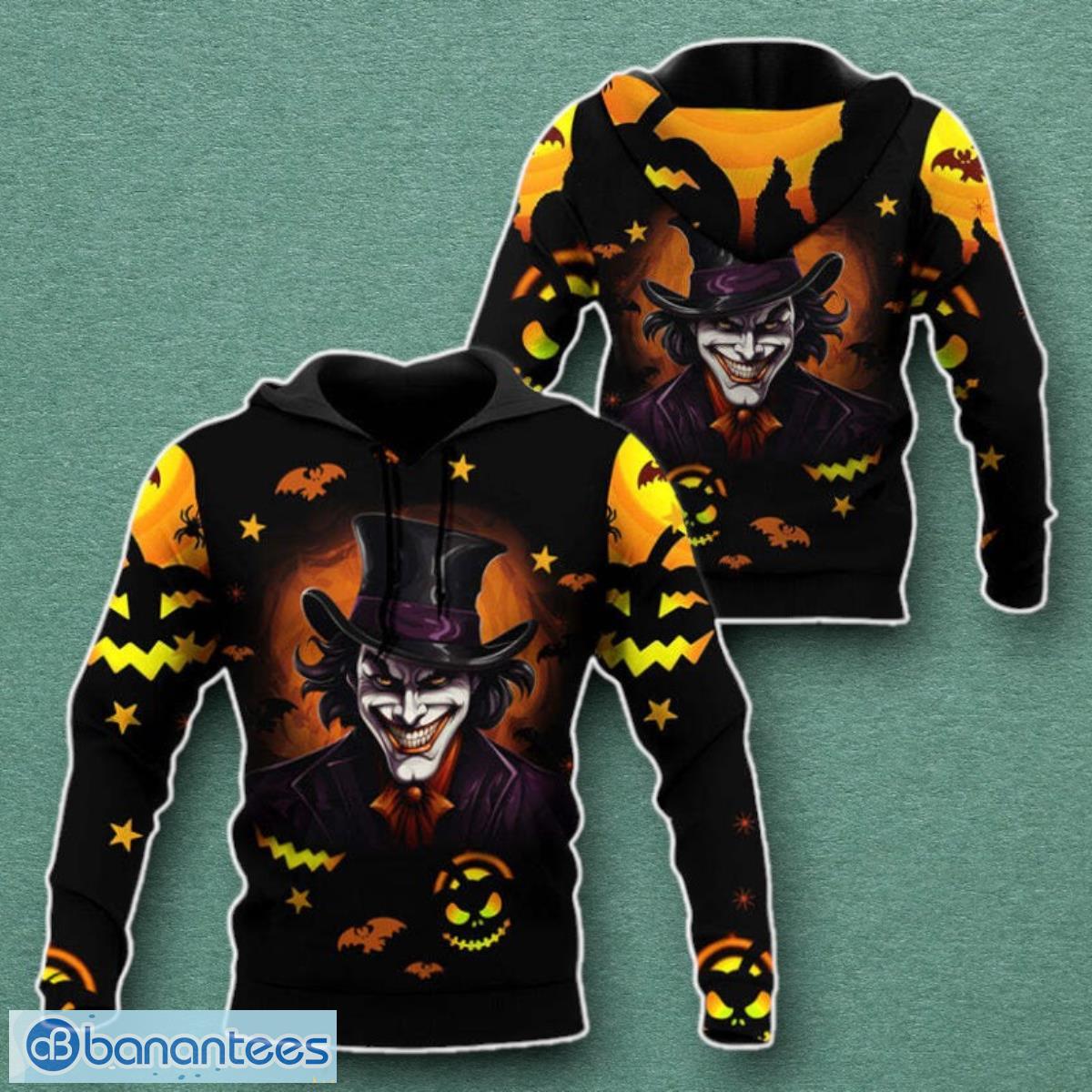 joker happy halloween pumpkin hoodie amp zip 3d hoodie impressive gift 1 image Joker Happy Halloween Pumpkin Hoodie & Zip 3D Hoodie Impressive Gift Product Photo 2